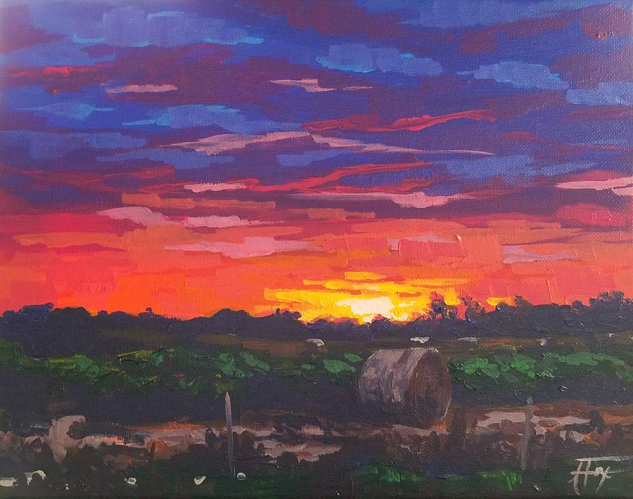Sunset Painting - Sunset Soliloquy by Allison Fox Sunset Painting - Sunset Soliloquy by Allison Fox
