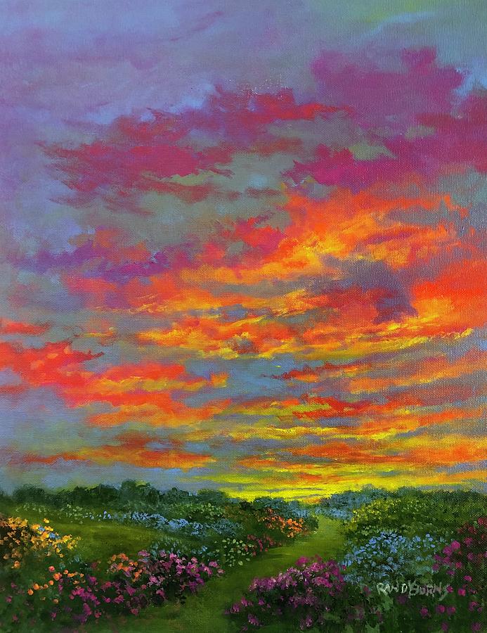 Sunset Solitude Painting by Rand Burns