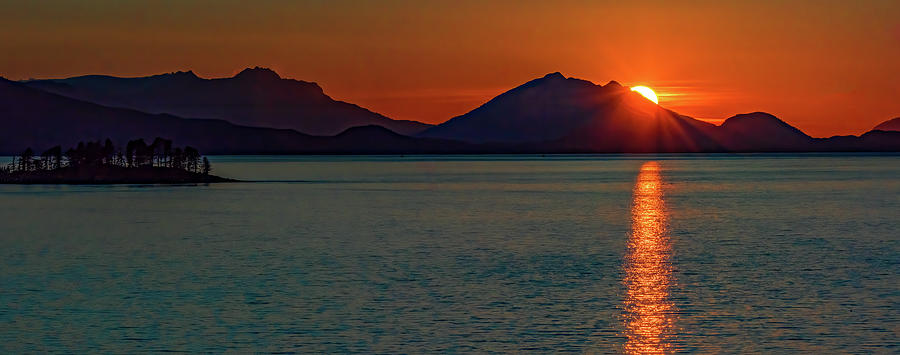 Sunset Spectacular, Alaska Photograph by Marcy Wielfaert