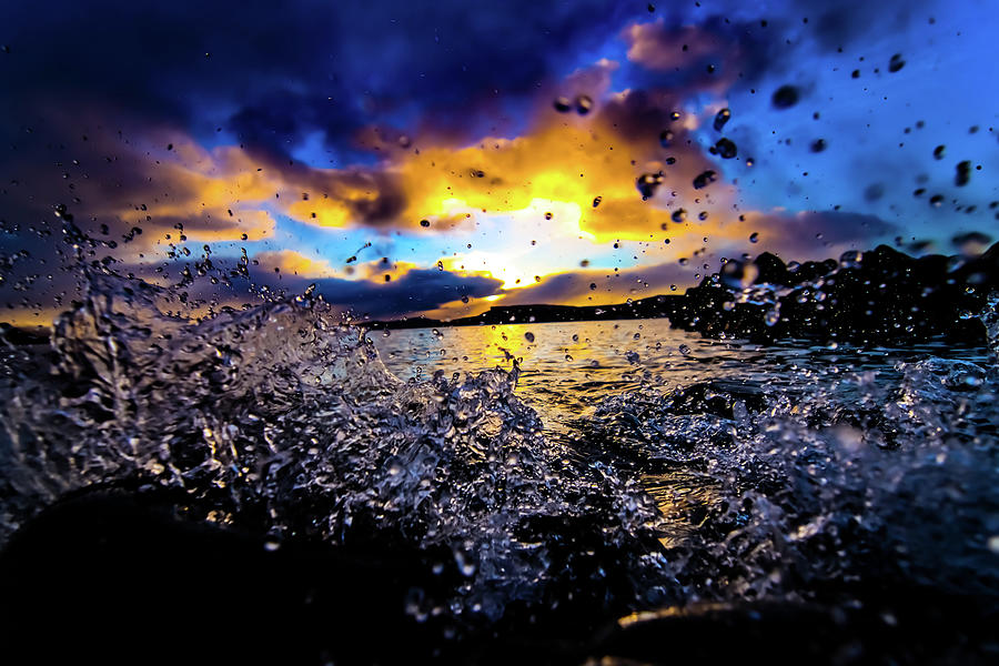 Sunrise Splash Photograph by David Ravenscroft - Fine Art America