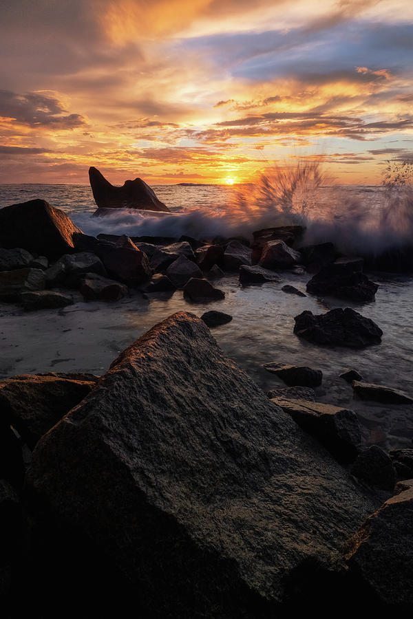 Sunset splash Photograph by Erika Valkovicova