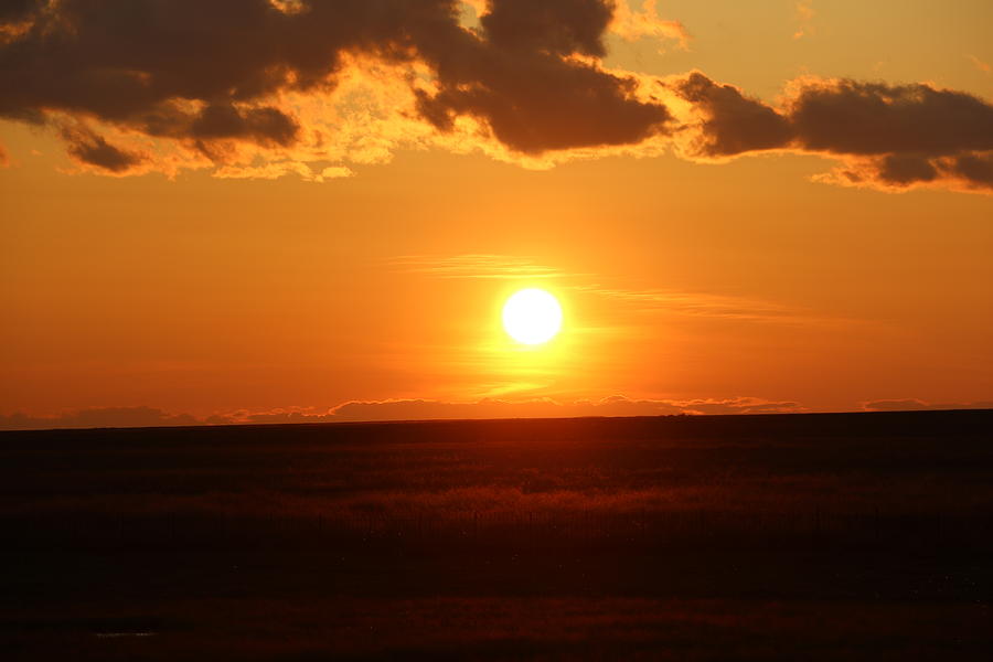 Sunset steppe in Mongolia Photograph by Otgon-Ulzii
