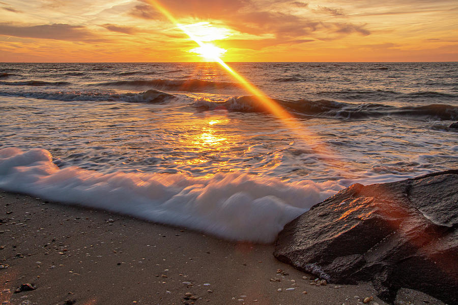 Sunset Sunrays at Sunset Beach Photograph by Kristia Adams