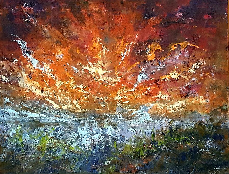Sunset Supreme Painting by Jo Smoley