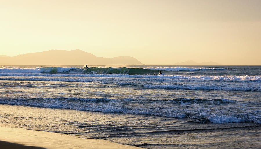 Sunset Surf Photograph by Josu Ozkaritz
