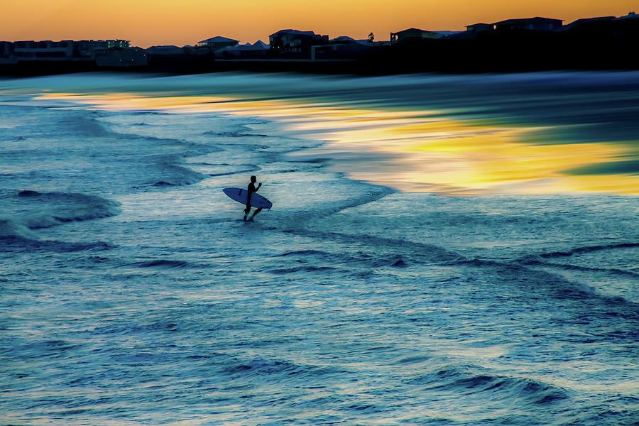 Sunset Surf Photograph by Terry Walsh