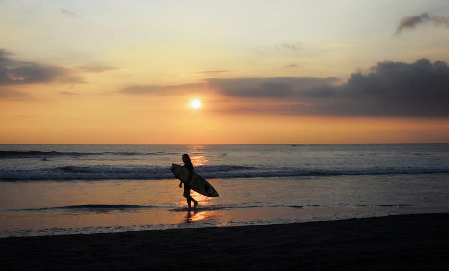 Sunset Surfer Photograph by Damian Morphou