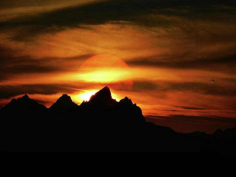 SunSet Teton Photograph by Carl Moore