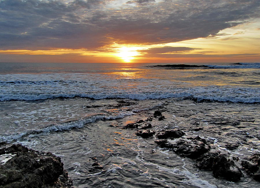 Sunset, the Pacific Ocean Photograph by Lyuba Filatova