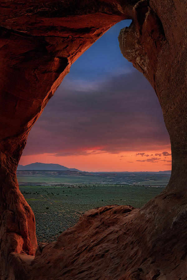 Sunset through a Utah Arch Photograph by Michael Ash