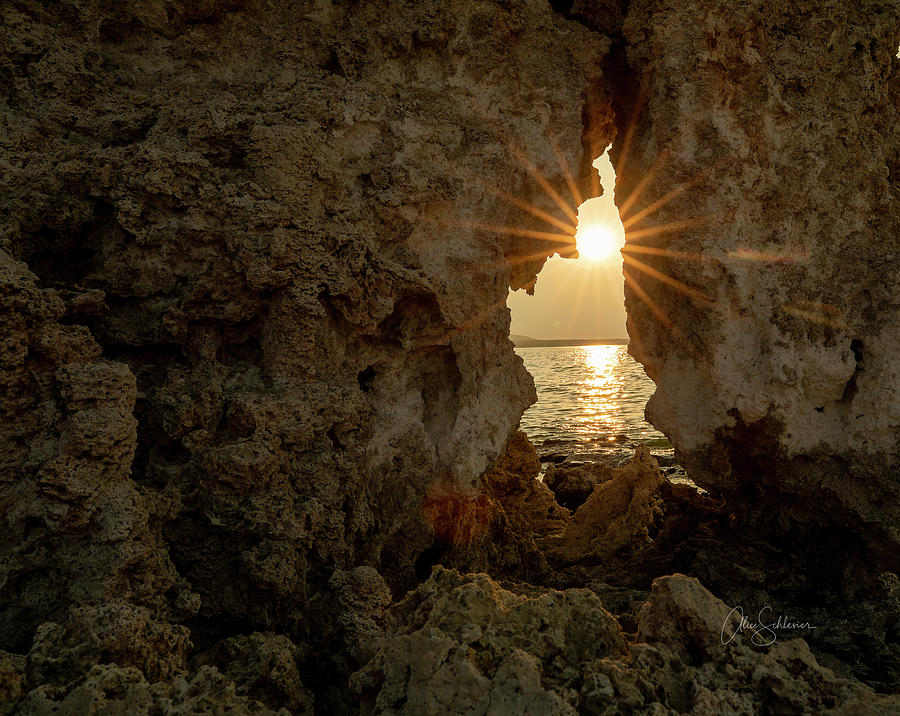 Sunset Through Arch at South Tufas II Photograph by Alice Schlesier