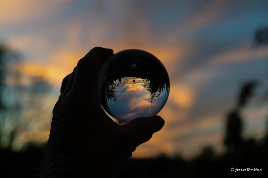 Sunset through Lensball Photograph by Jon Van Bronkhorst - Fine Art America