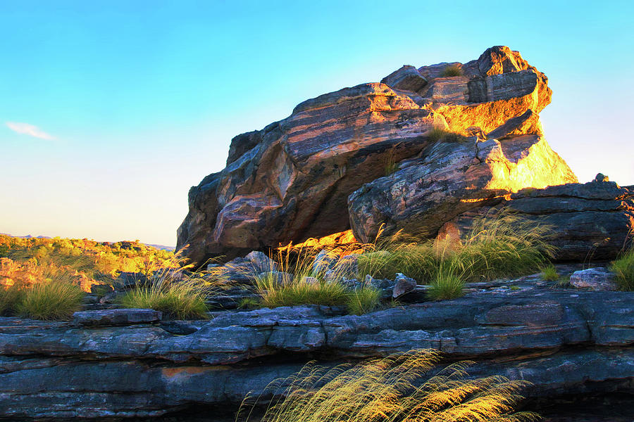 Sunset Through the Rocks - Ubirr - Kakadu National Park Photograph by Lexa Harpell