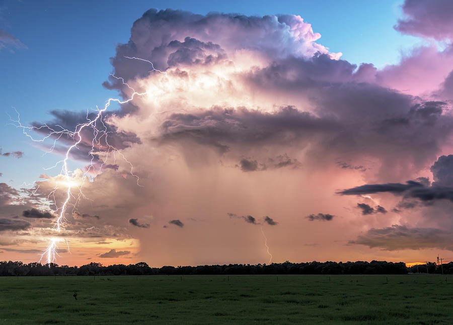 Sunset Thunder Photograph by Justin Battles