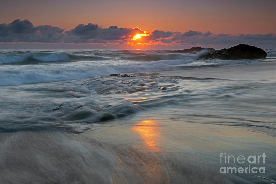 Sunset Tidal Swirl Photograph