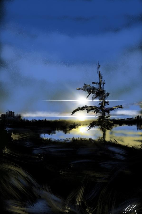 Sunset Trio Along Hudsons  Bay Digital Art by Desmond Raymond