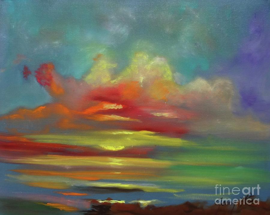 Sunset Tropics 11 Painting by Jenny Lee