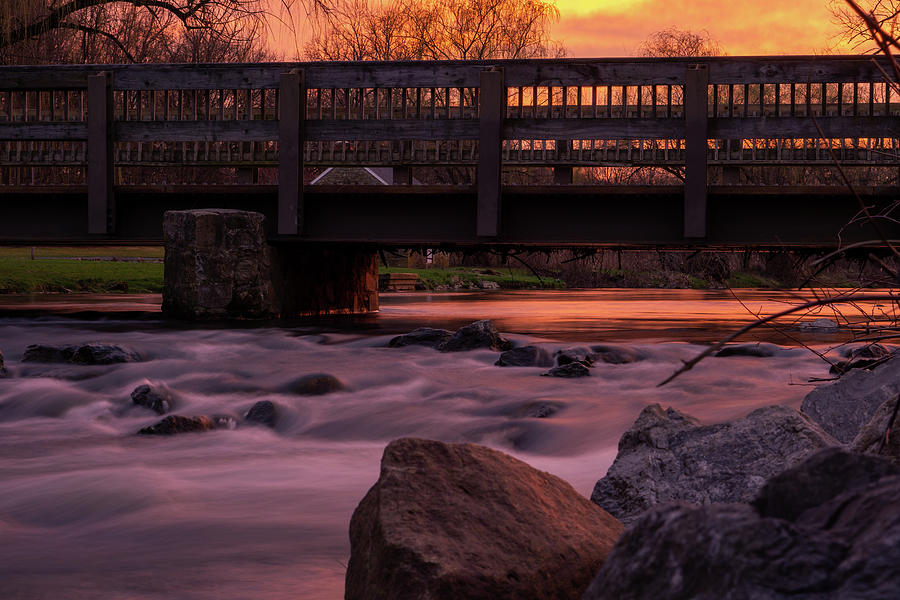 Sunset Under the Bridge Photograph by Jason Fink