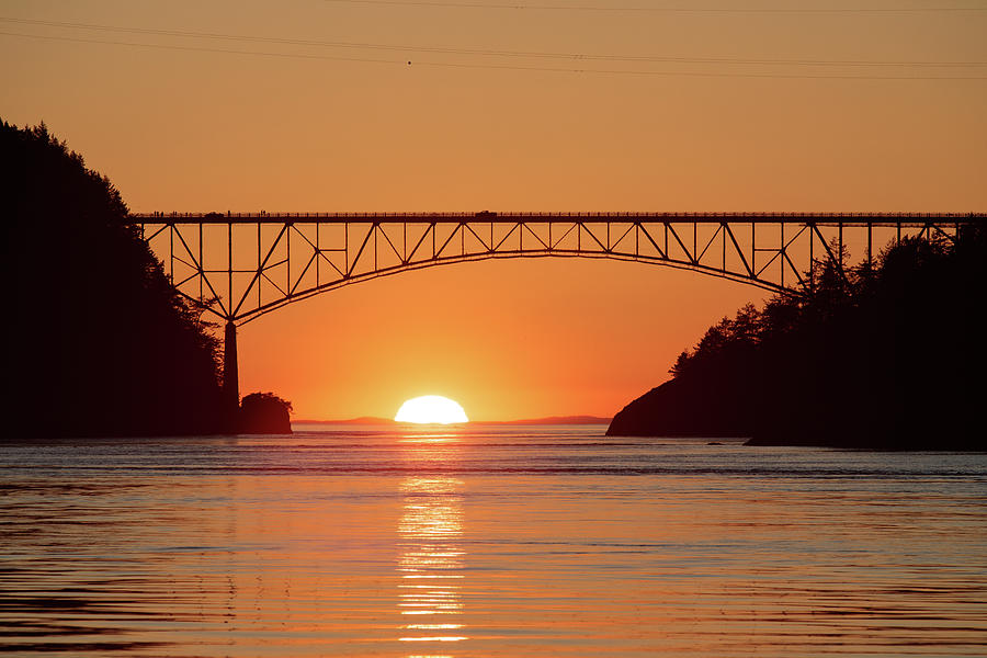 Sunset Under the Bridge Photograph by Michael Rauwolf