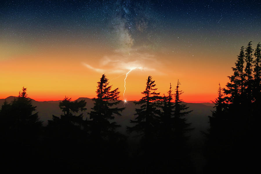 Sunset Under The Milky Way Photograph by Robert Blandy Jr