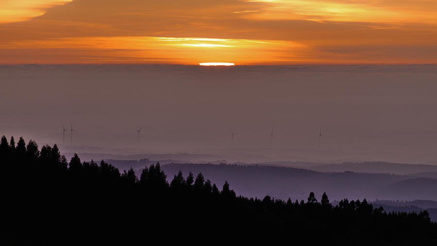 Sunset view from Foia Mountain. Monchique Photograph by Angelo DeVal
