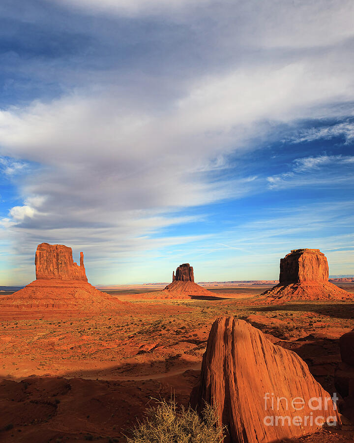 Sunset Photograph - Sunset view in Monument Valley by Henk Meijer Photography