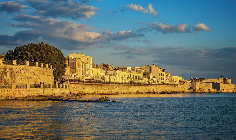 Sunset View of Ortigia Sicily Photograph by Joan Carroll - Pixels