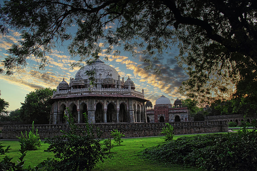 Sunset view of Tomb located in Lodhi Garden in Delhi Photograph by ...