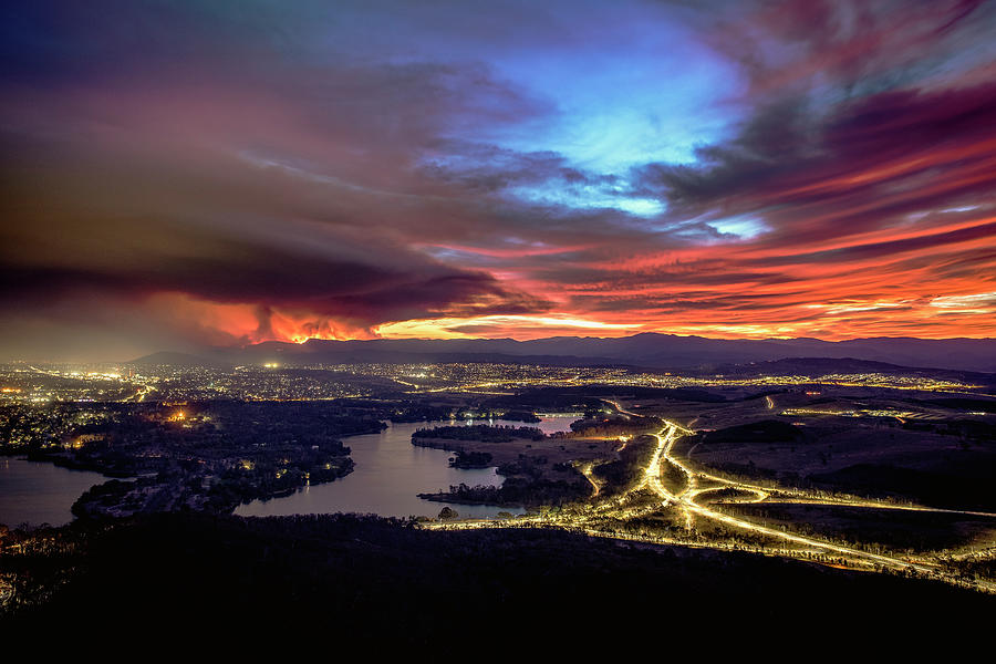 Sunset vs Fire Photograph by Ari Rex