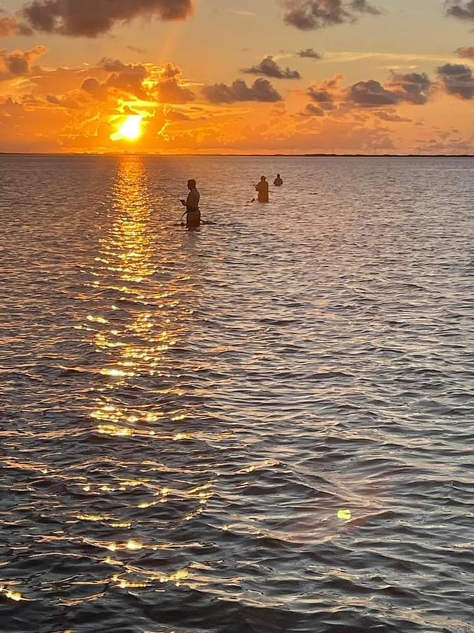 Sunset Waders Fishing Photograph