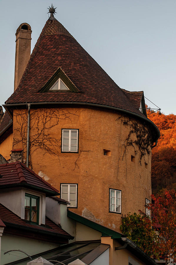 Sunset Walks In Durnstein. Old House Photograph by Jenny Rainbow