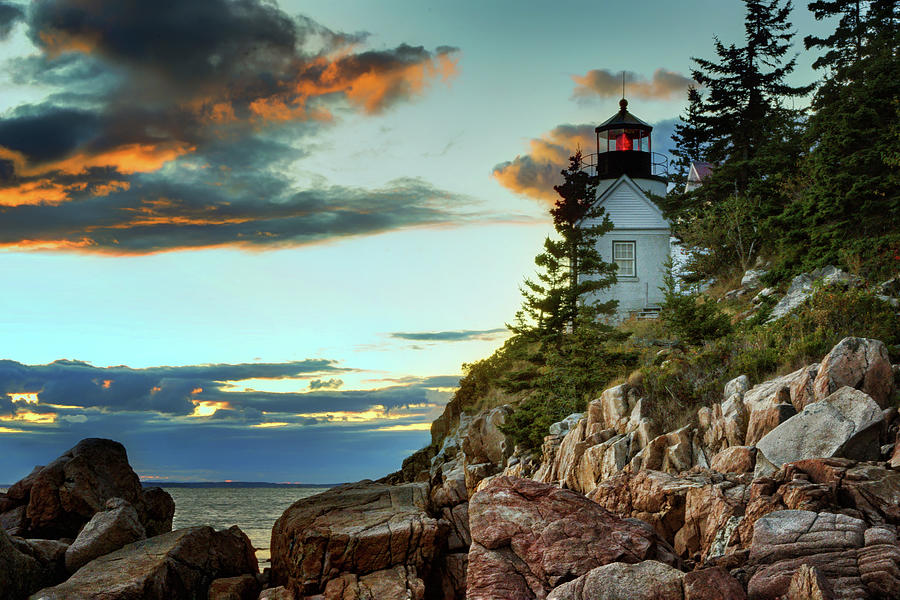 Lighthouse Photograph - Sunset Watcher - Bass Harbor Head - Maine by NSunset Watcher - Bass Harbor HeadSunset Watcher - Bass Harbor Head - Maine - Maineikolyn McDonald