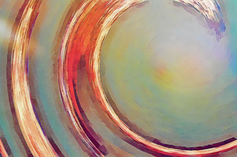 Sunset Wave Abstract Digital Art by Gaby Ethington