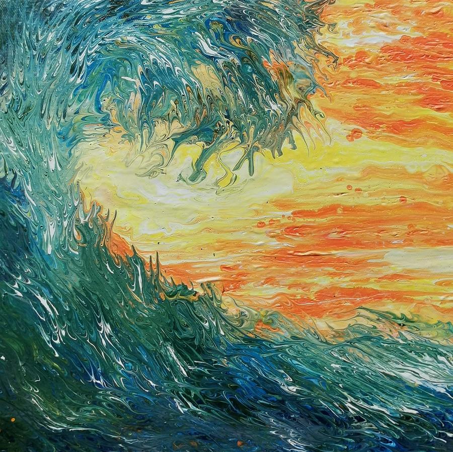 Sunset Wave Painting