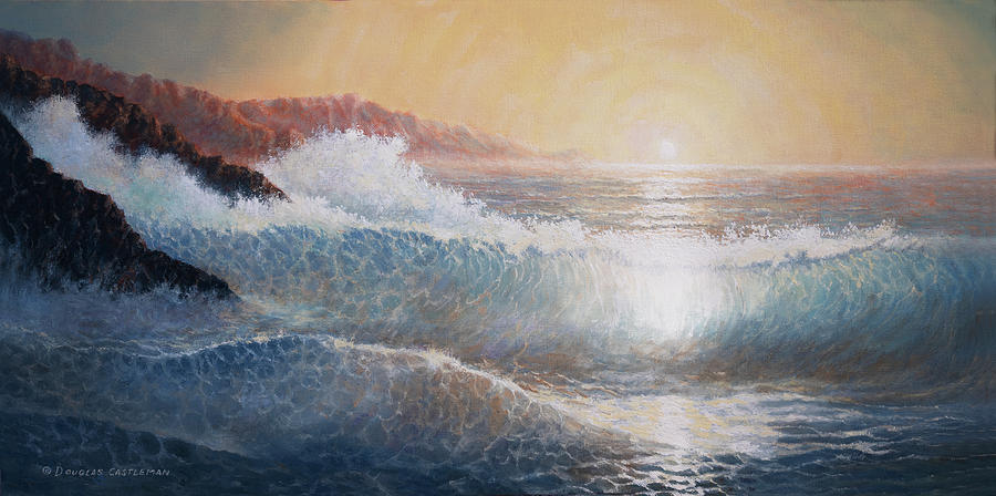 Sunset Waves Painting by Douglas Castleman