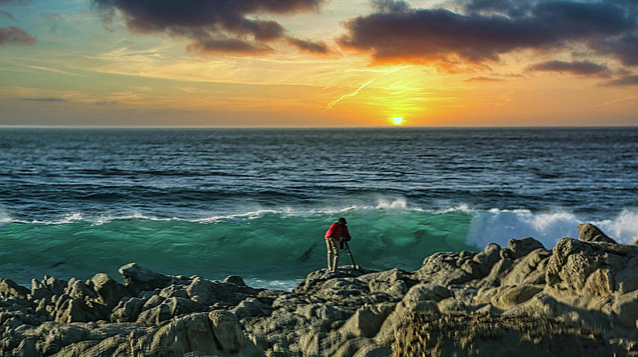 Sunset Waves Photographer Living on the Edge California  Photograph by Chuck Kuhn