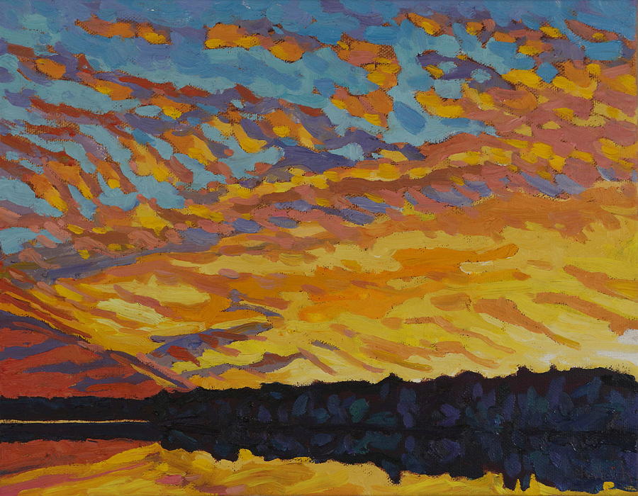 Sunset Weather Story Painting by Phil Chadwick