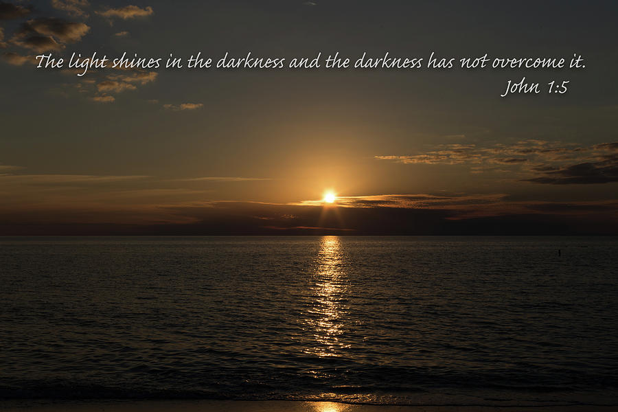 Sunset with Scripture Photograph by John A Megaw