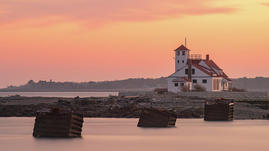 Sunset Wood Island Life Saving Station Photograph by Jeff