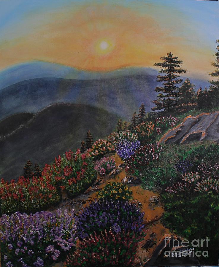 Sunsets Hillside Bouquet Painting by Brenda JG Mendoza - Fine Art America