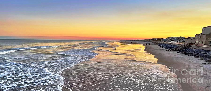 Sunsets St Augustine Beach Photograph by John Anderson