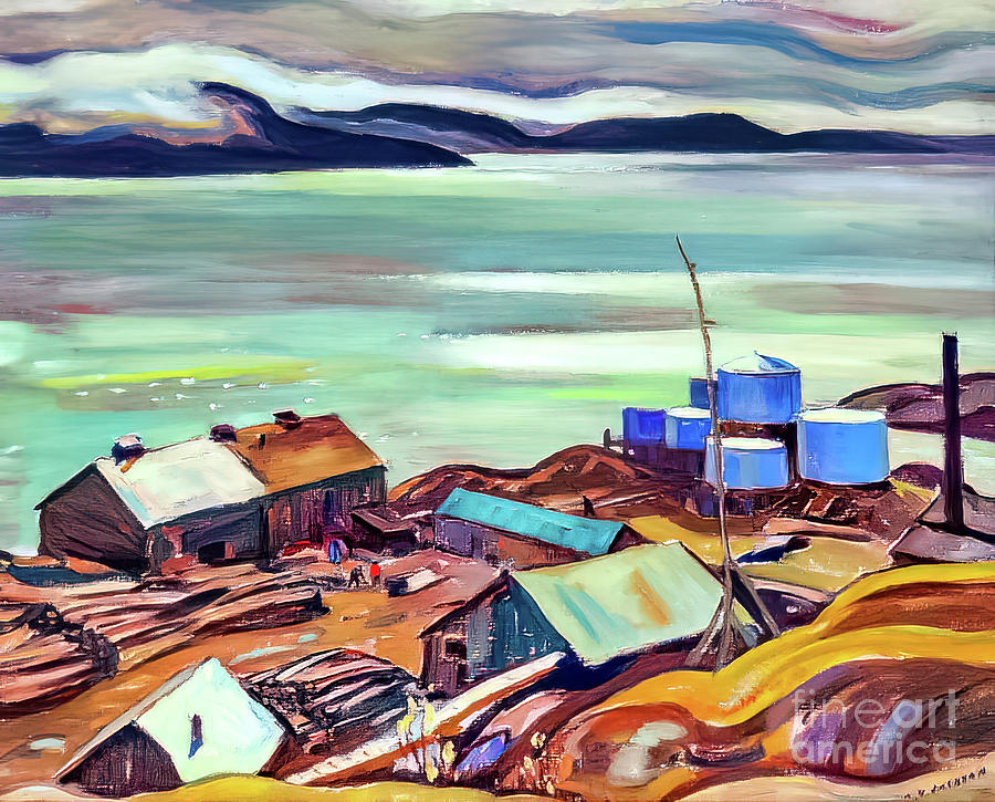 Sunshine and Fog Eldorado Mines Great Bear Lake by A Y Jackson 1 Painting by A Y Jackson