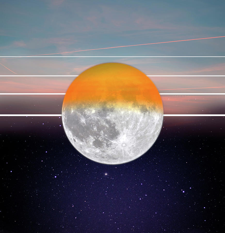 Sunshine and Moonlight Combine Together Digital Art by Gerrari - Fine ...