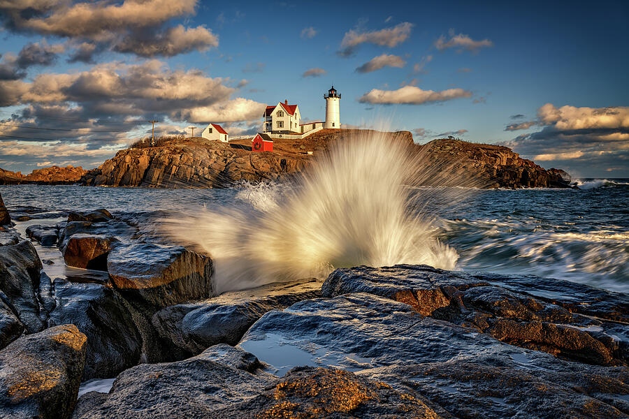 Lighthouse Photograph - Sunshine and Spray by Rick Berk