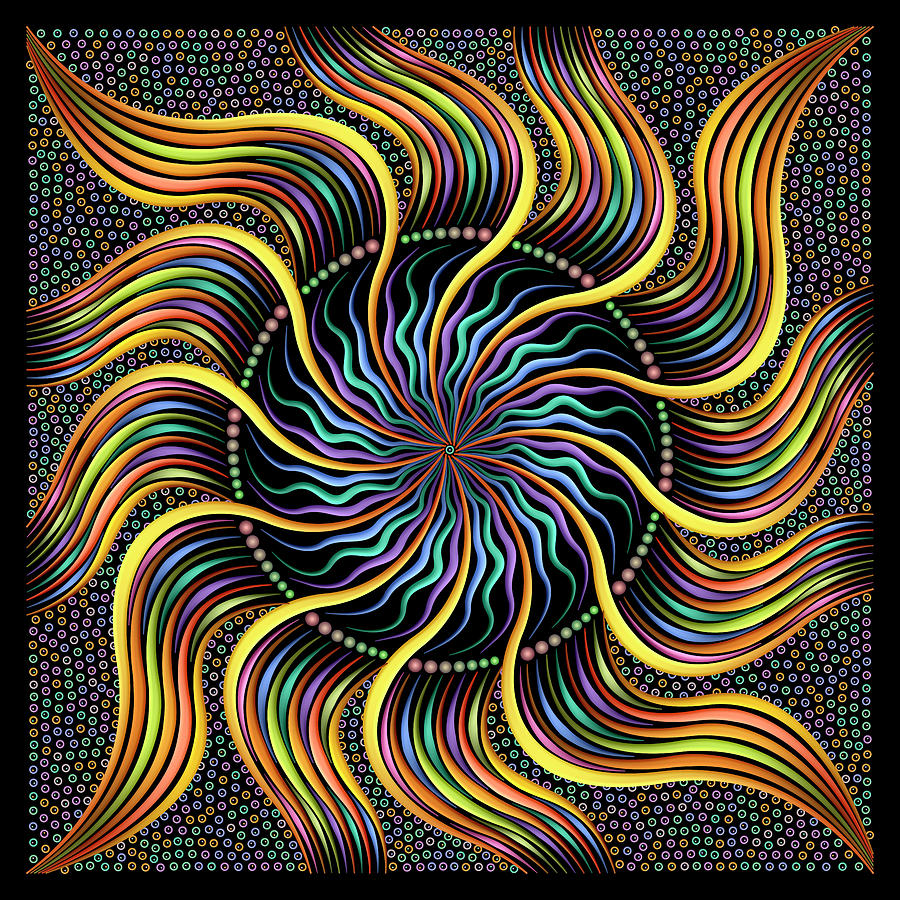 Sunshine Circle Dot Twist Digital Art by Becky Titus