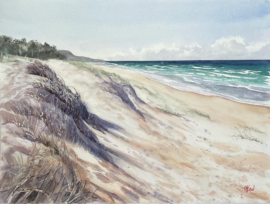Sunshine dunes Painting by Chris Hobel