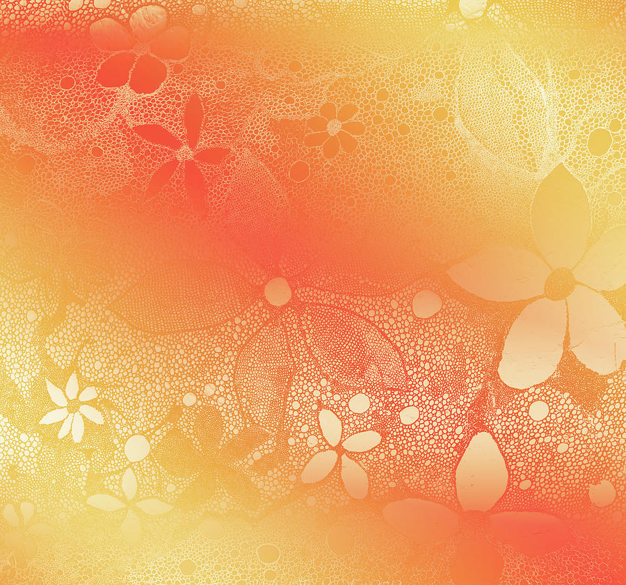 Sunshine Flowers In Lace Mixed Media by Melinda Firestone-White