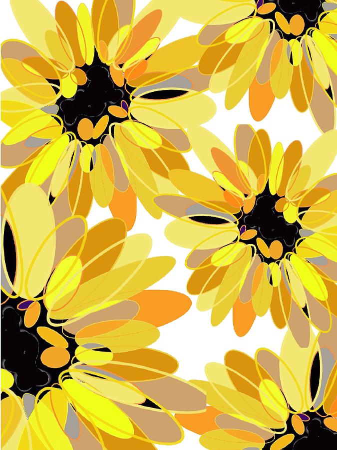 Sunshine Flowers Digital Art
