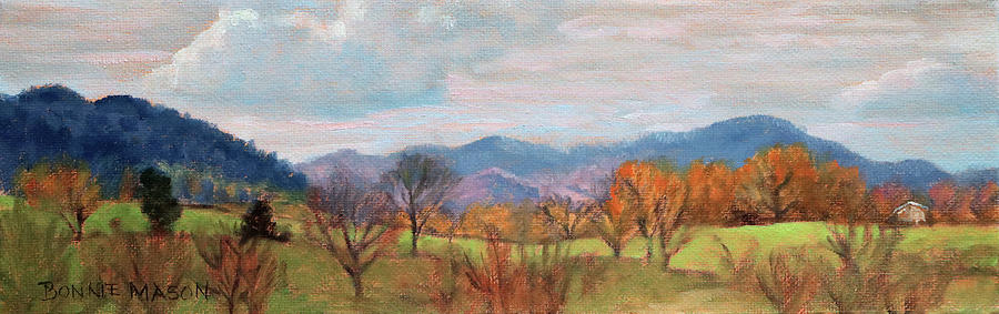 Sunshine on a Cloudy Day - Along the Blue Ridge Parkway Painting by Bonnie Mason