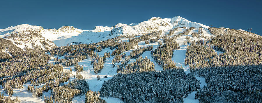 Sunshine on Blackcomb Mountain Panorama Photograph by Pierre Leclerc Photography